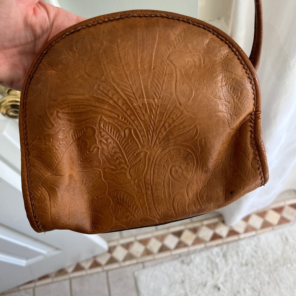 Embossed Leather Crossbody Bag by Margot - Picture 3 of 6